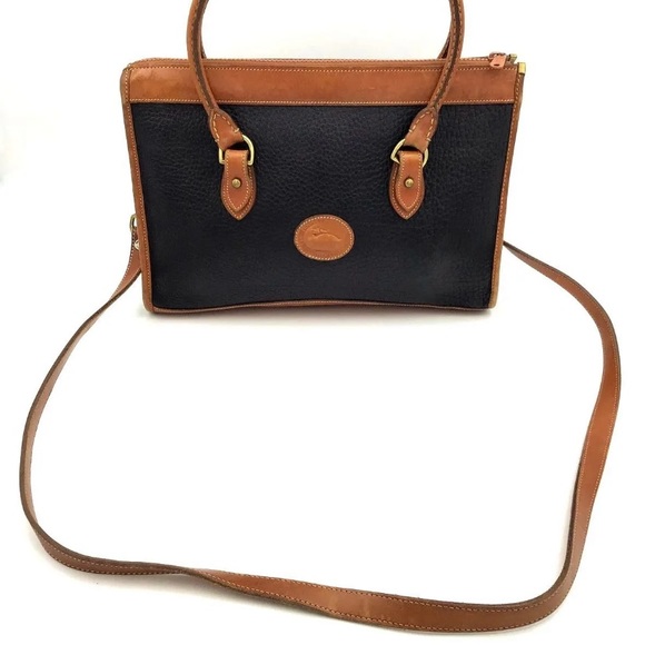 ❌SOLD❌ EUC [Dooney & Bourke] Classic Vintage Pebbled Black Leather Satchel - Picture 7 of 11